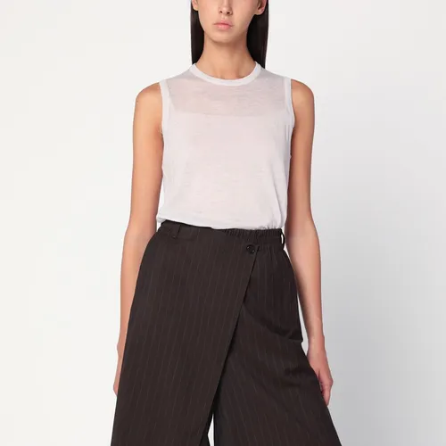 Ivory semi-sheer tank top - 6397 - Modalova