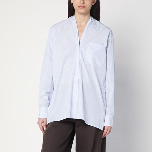 Hellblau kariertes Baumwollhemd - 6397 - Modalova