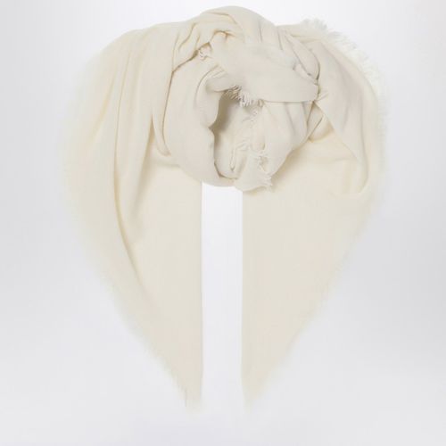 White milk cashmere scarf - Destin - Modalova