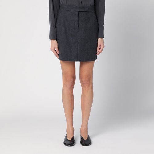 Grey wool gabardine miniskirt - Max Mara - Modalova