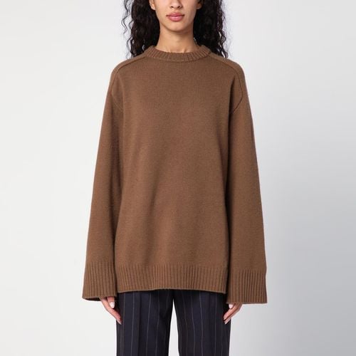 Brown wide crew-neck jumper - Loulou Studio - Modalova