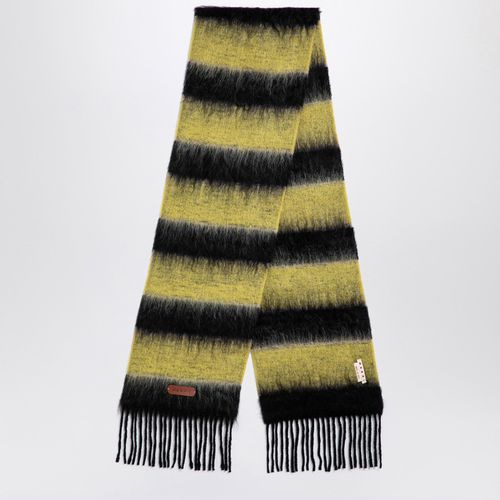 Yellow striped wool-blend scarf - Marni - Modalova