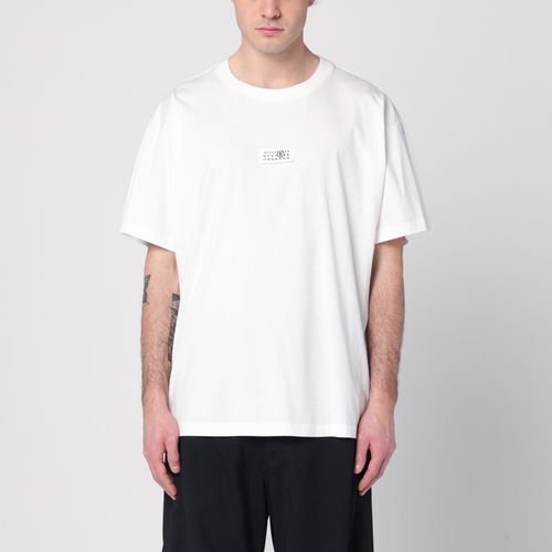 White t-shirt with logo label - MM6 Maison Margiela - Modalova