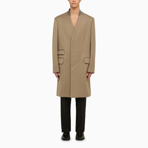 Cappotto doppiopetto beige in lana - Maison Margiela - Modalova