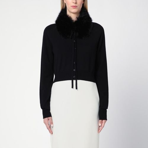 Black cardigan with removable collar - Sportmax - Modalova