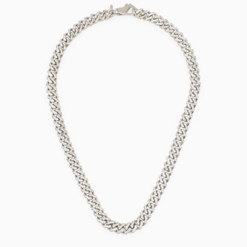 Silver chain necklace with crystals - Emanuele Bicocchi - Modalova