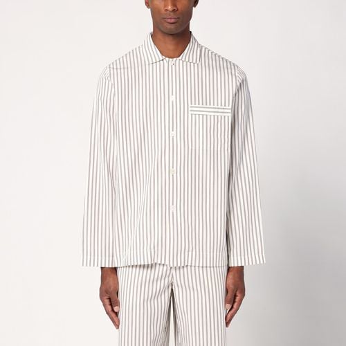 Beige striped pyjama shirt - Tekla - Modalova