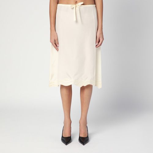 Ivory silk skirt - Prada - Modalova