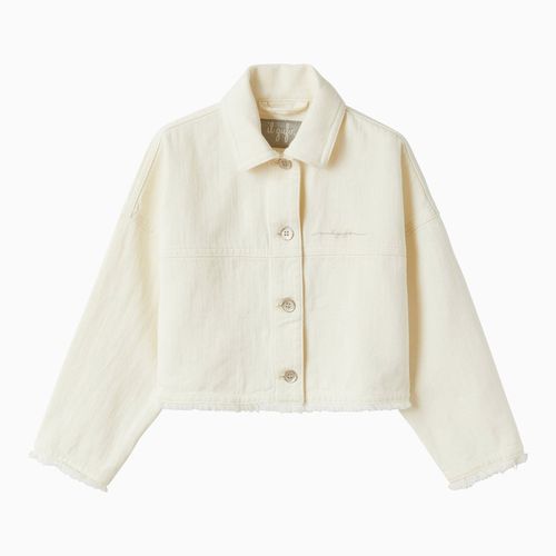 Milk-white denim jacket - Il Gufo - Modalova