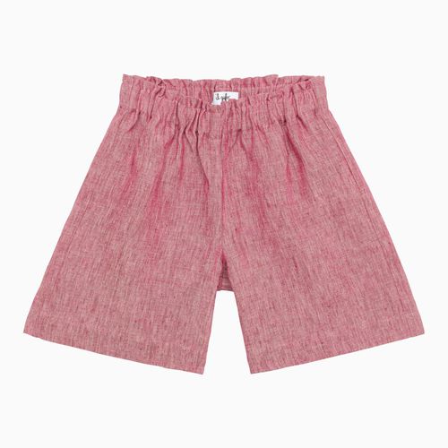 Pink linen bermuda shorts - Il Gufo - Modalova