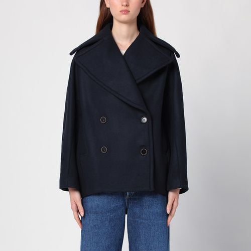 Anabel blue double-breasted coat - Erika Cavallini - Modalova