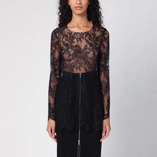 Fortuna black lace T-shirt - Erika Cavallini - Modalova