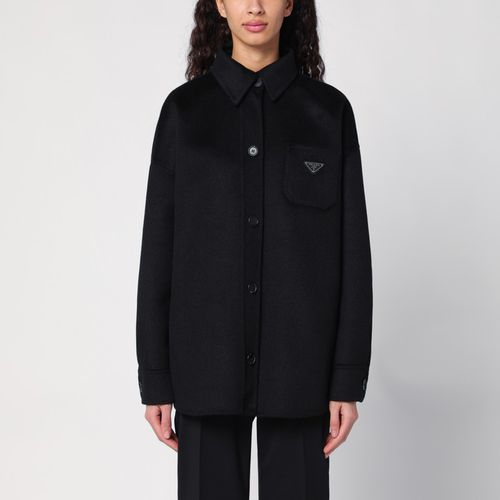 Black wool and cashmere caban - Prada - Modalova