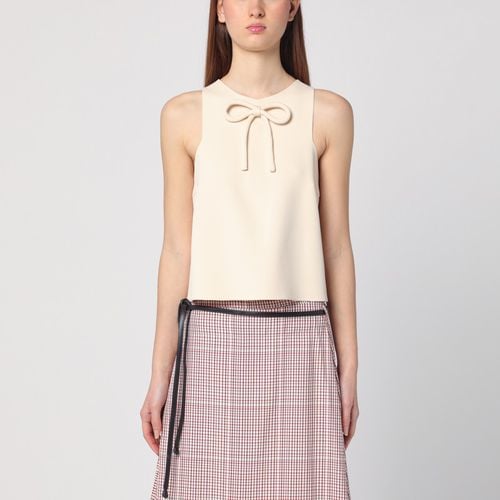 Ivory top with bow - Prada - Modalova