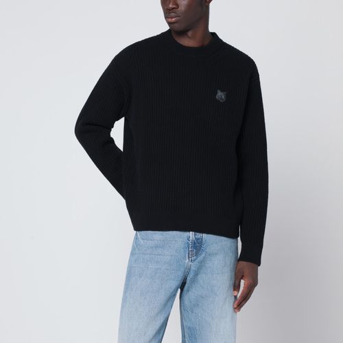 Black wool sweater - Maison Kitsuné - Modalova