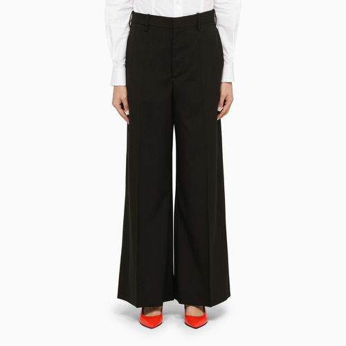 Black wool palazzo trousers - Marni - Modalova