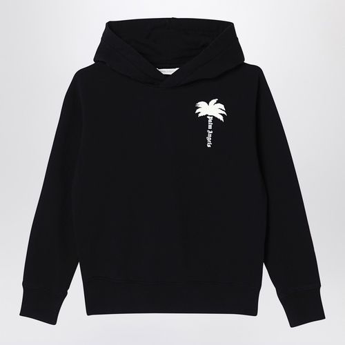 Black hoodie with logo print - Palm Angels - Modalova