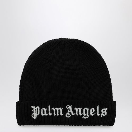 Black cotton blend cap with logo - Palm Angels - Modalova