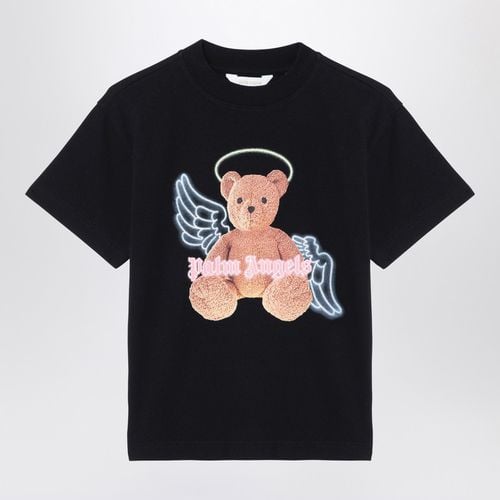 Cotton T-shirt with logo print - Palm Angels - Modalova