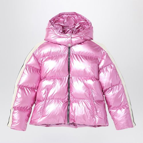 Glossy pink padded jacket with logo - Palm Angels - Modalova