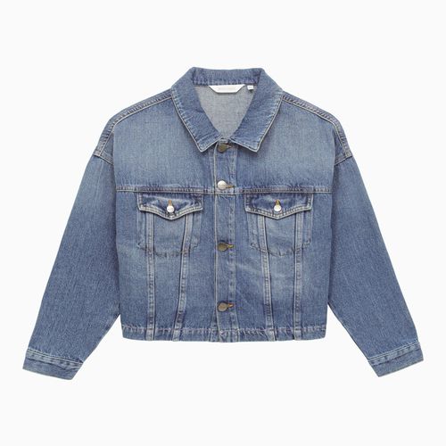 Denim jacket with logo - Palm Angels - Modalova