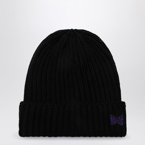 Black ribbed wool bonnet - Needles - Modalova