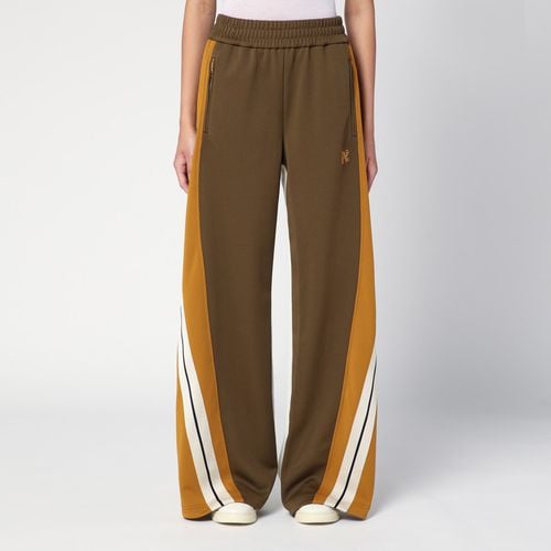 Brown/ochre colour-block wide trousers - Palm Angels - Modalova