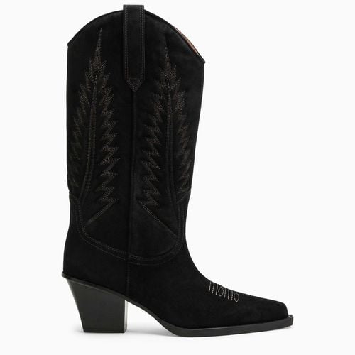 Schwarzer Cowboystiefel Rosario aus Leder - Paris Texas - Modalova