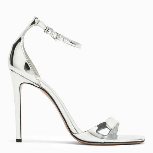 High silver leather sandal - Paris Texas - Modalova