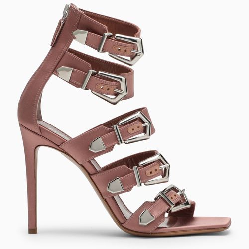 Ursula 105 high sandal in dark satin - Paris Texas - Modalova