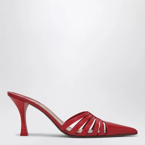 Red leather mule Nadia - Paris Texas - Modalova