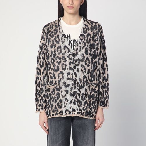 Leopard print linen cardigan - R13 - Modalova