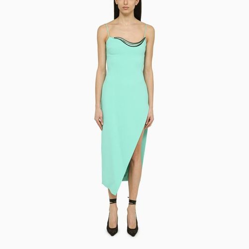 Aqua green midi dress with slit - David Koma - Modalova