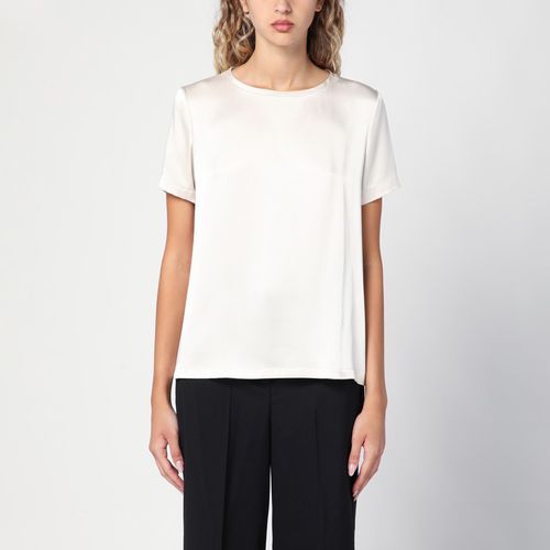 Ivory T-shirt in viscose-blend satin - 'S Max Mara - Modalova