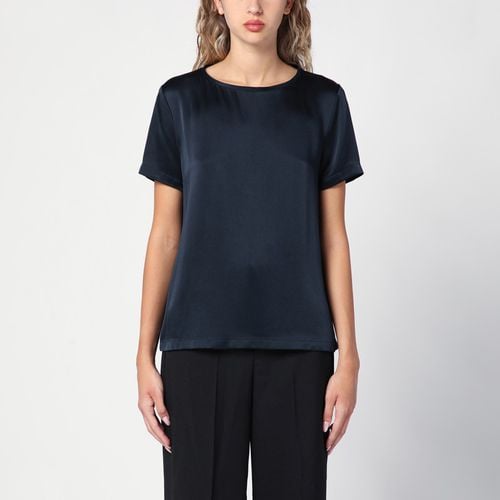 Blue T-shirt in viscose-blend satin - 'S Max Mara - Modalova