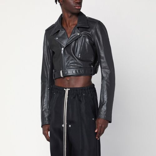 Cropped biker leather jacket - Rick Owens - Modalova