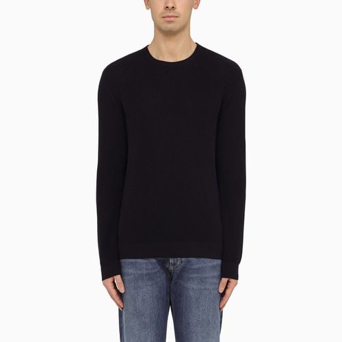 Blue navy cotton crew-neck jumper - Roberto Collina - Modalova