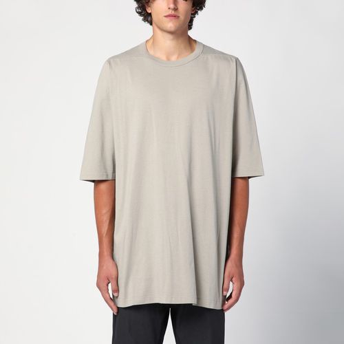 Oversized pearl grey cotton T-shirt - Rick Owens - Modalova