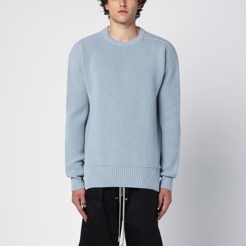 Light blue wool crew-neck sweater - Rick Owens - Modalova