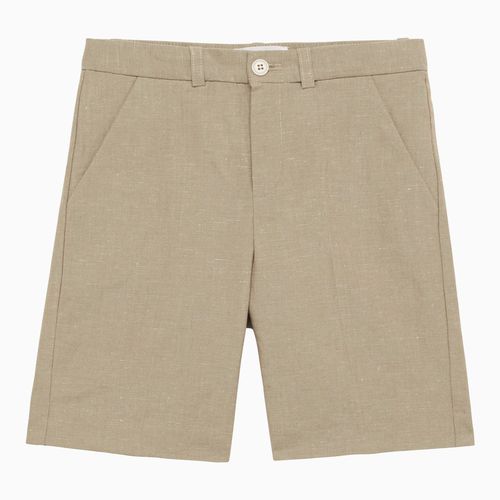 Light brown linen and cotton shorts - Bonpoint - Modalova