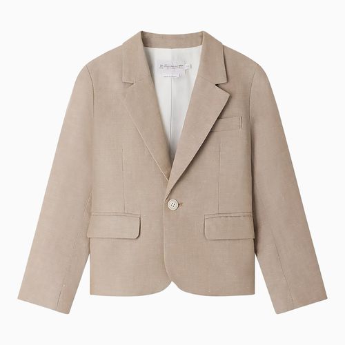 Beige single-breasted Aristide jacket in linen blend - Bonpoint - Modalova