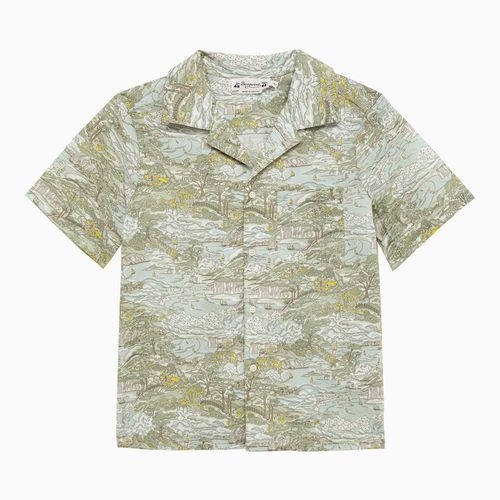 Steve shirt with green cotton print - Bonpoint - Modalova