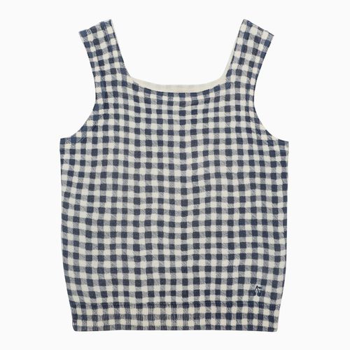 Fabelin navy checked cotton tank top - Bonpoint - Modalova