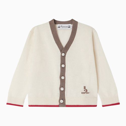 Teotim écru cotton cardigan - Bonpoint - Modalova