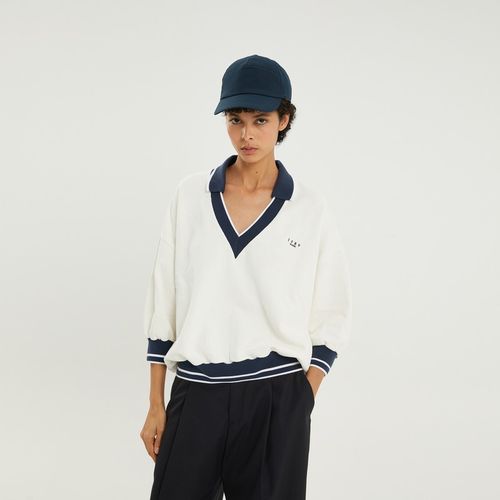 JP V-neck sweatshirt white - 1989 STUDIO - Modalova