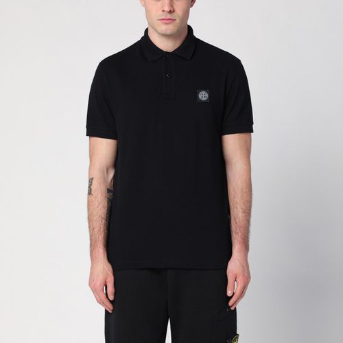 Cotton polo shirt with logo patch - Stone Island - Modalova