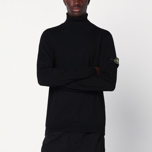 Black wool turtleneck sweater - Stone Island - Modalova