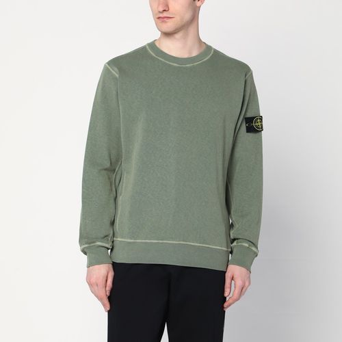 Moss green cotton sweatshirt - Stone Island - Modalova