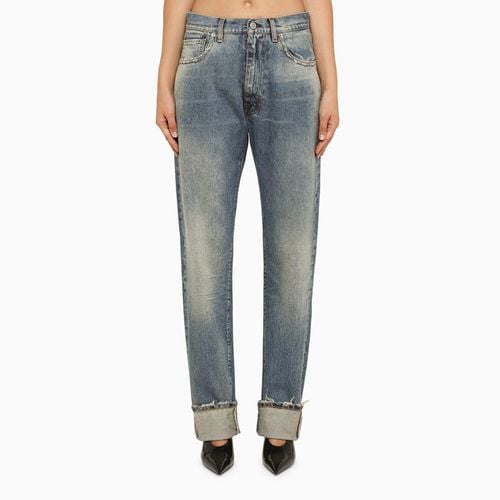 Blue regular jeans with turn-ups - Maison Margiela - Modalova