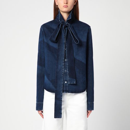 Indigo denim shirt with bow - Loewe - Modalova